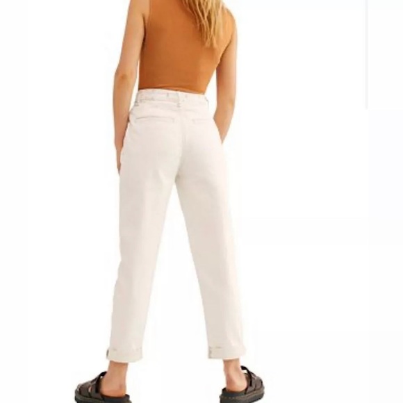 Free People We The Free City of Lights High Rise Linen Blend Jeans - Picture 2 of 11